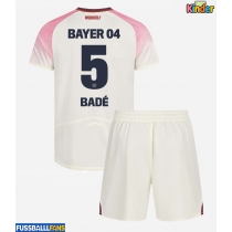 Bayer Leverkusen Loic Bade #5 Auswärts Trikotsatz Kinder 2025-26 Kurzarm (+ Kurze Hosen)
